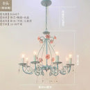GobekUsa Blue Crystal Bouquet Chandelier for Princess Girl Bedroom - Romantic Children's Flowers Pendant Lights