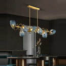 GobekUsa Blue Queen Crystal Glass Chandelier for Staircase Lighting