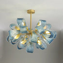 GobekUsa Blue Queen Crystal Glass Chandelier for Staircase Lighting