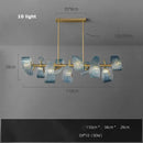 GobekUsa Blue Queen Crystal Glass Chandelier for Staircase Lighting