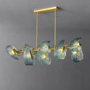 GobekUsa Blue Queen Crystal Glass Chandelier for Staircase Lighting