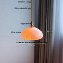 GobekUsa Ceramic LED Pendant Lamp, Modern Nordic Design, Adjustable 2m Wire, White Finish