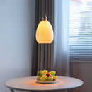 GobekUsa Ceramic LED Pendant Lamp, Modern Nordic Design, Adjustable 2m Wire, White Finish