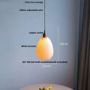 GobekUsa Ceramic LED Pendant Lamp, Modern Nordic Design, Adjustable 2m Wire, White Finish