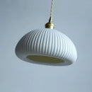 GobekUsa Ceramic LED Pendant Lamp, Modern Nordic Design, Adjustable 2m Wire, White Finish