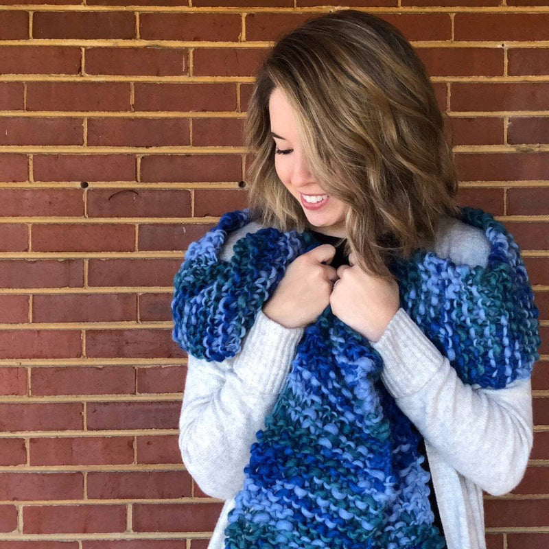 Blue Ridge Blanket Scarf Knitting Pattern