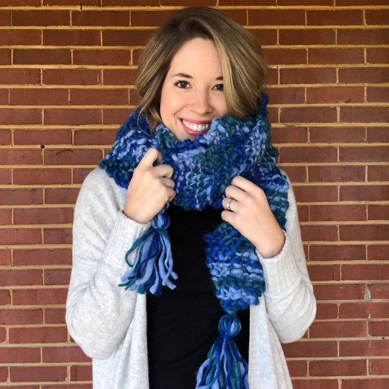 Blue Ridge Blanket Scarf Knitting Pattern