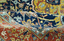 Blue, Rust and Mustard Traditional Large Design 8.4x10 fine wool area rug by The Rug Decor