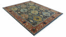 Blue, Rust and Mustard Traditional Large Design 8.4x10 fine wool area rug by The Rug Decor