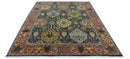 Blue, Rust and Mustard Traditional Large Design 8.4x10 fine wool area rug by The Rug Decor