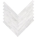 Blue Savoy Polished Large Herringbone Marble Mosaics 12 7/8x9 11/32