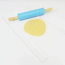 Blue silicone rolling balance ruler with wood handles kitchen tool by Decorbites