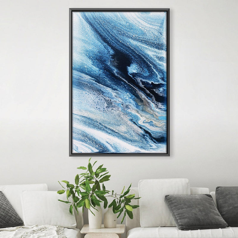 Blue Smoke And Wave Canvas