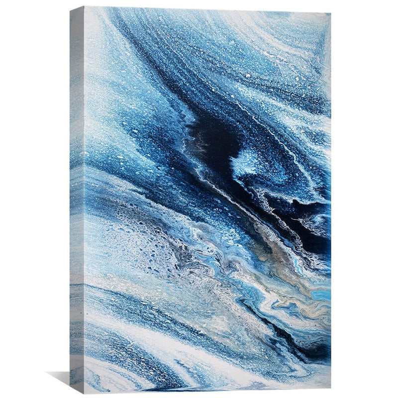 Blue Smoke And Wave Canvas