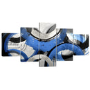 Blue Swirls Canvas - 5 Panel
