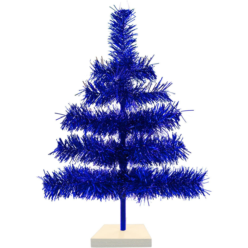 Blue Tinsel Christmas Tree