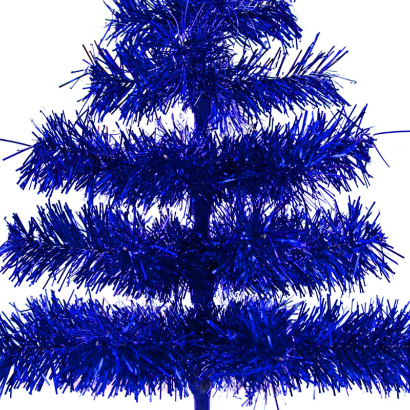 Blue Tinsel Christmas Tree