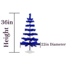 Blue Tinsel Christmas Tree by Lee Display