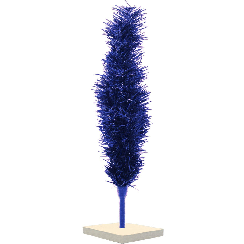 Blue Tinsel Christmas Tree