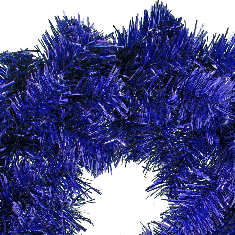 Blue Tinsel Christmas Wreaths