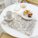 Blue toile cotton linen meal mat dining room table pad by Decorbites