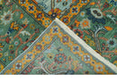 Blue Traditional Turkish knot fine 9.6x12 Hand knotted Wool Area Rug