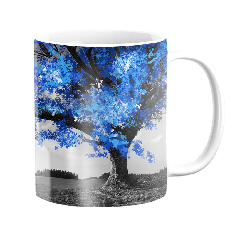 Blue Tree in the Grey Landscape Mug