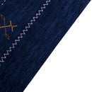 Blue Wool Area Rug - Traditional Hand Loomed Tribal Border Design by The Rug Decor