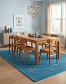 Blue Tribal Hand Loomed Wool Area Rug - Center Medallion Design by The Rug Decor