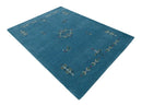 Blue Tribal Hand Loomed Wool Area Rug - Center Medallion Design by The Rug Decor