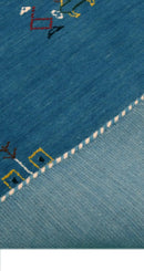 Blue Tribal Hand Loomed Wool Area Rug - Center Medallion Design by The Rug Decor