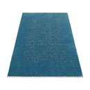 Blue Tribal Design Hand Loomed Wool Area Rug