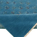 Blue Tribal Design Hand Loomed Wool Area Rug