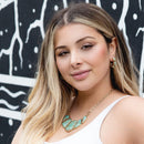 Blue Turquoise and Goldtone Statement Necklace