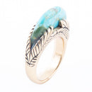 Blue Turquoise Line Golden Ring