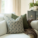 Mabel Blue Floral Pillow Cover