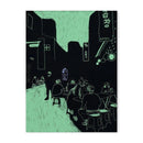 GobekUsa Blue Wave Japanese Abstract Print Poster