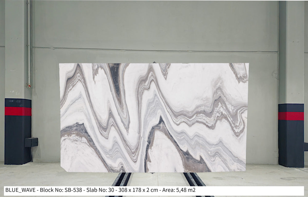Blue Wave Marble Slab, Polished 2 cm