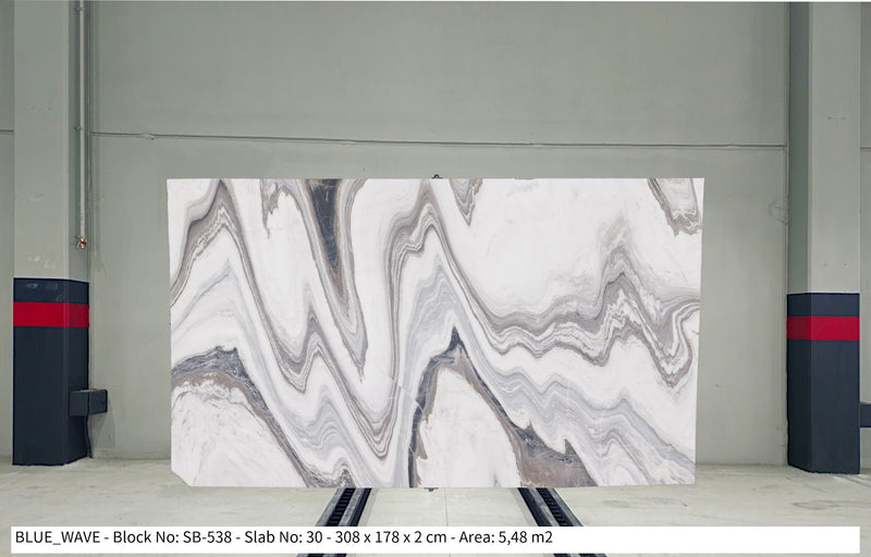 Blue Wave Marble Slab, Polished 2 cm