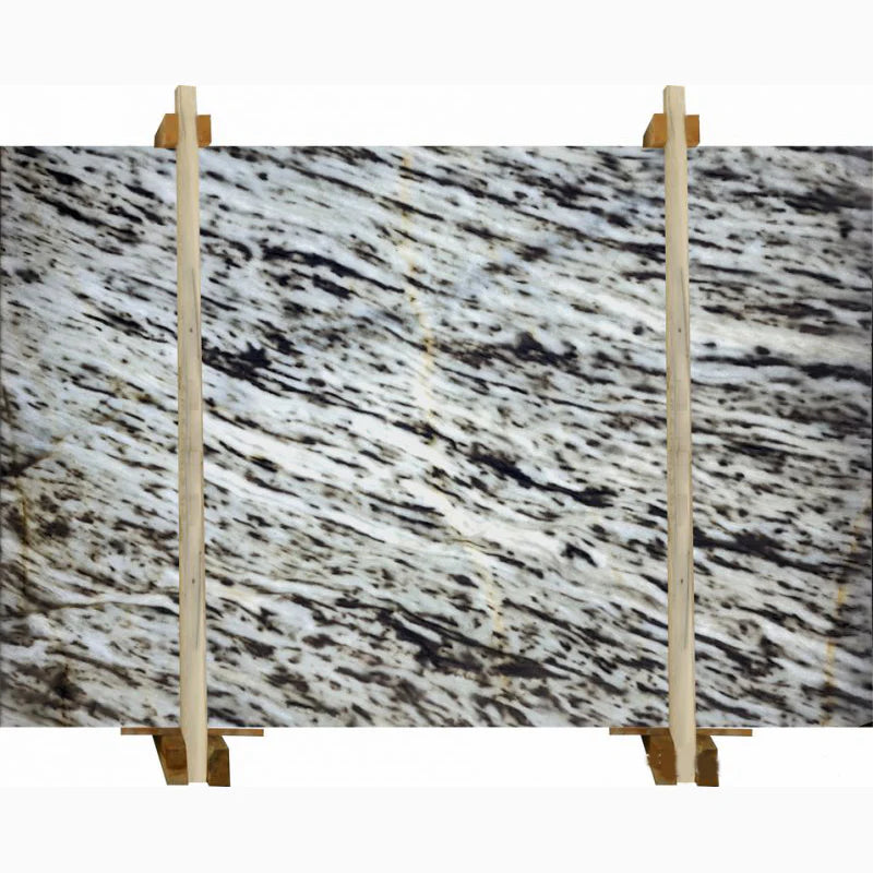 Blue Whisper Translucent Bookmatching Polished Marble Slab