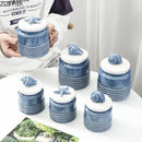 Blue & white ceramic marine life clamshell trays bedroom decor by Decorbites