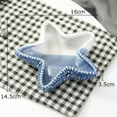 Blue & white ceramic marine life clamshell trays bedroom decor by Decorbites