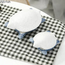Blue & white ceramic marine life clamshell trays bedroom decor by Decorbites