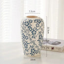 GobekUsa Blue & White Ceramic Vase, Ice Crack Flower Arrangement, Living Room Décor & Planting