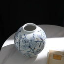 GobekUsa Blue and White Porcelain Ceramic Vase for Stylish Home Decor