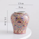 GobekUsa Blue White Porcelain Flower Vase: Elegant Ceramic Home Decor & Storage Solution