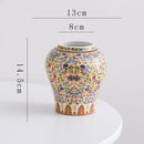 GobekUsa Blue White Porcelain Flower Vase: Elegant Ceramic Home Decor & Storage Solution
