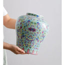GobekUsa Blue White Porcelain Flower Vase: Elegant Ceramic Home Decor & Storage Solution