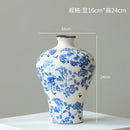 GobekUsa Blue & White Porcelain Gourd Teapot Vase - Chinese Retro Flower Arrangement Accessories