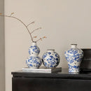 GobekUsa Blue & White Porcelain Gourd Teapot Vase - Chinese Retro Flower Arrangement Accessories